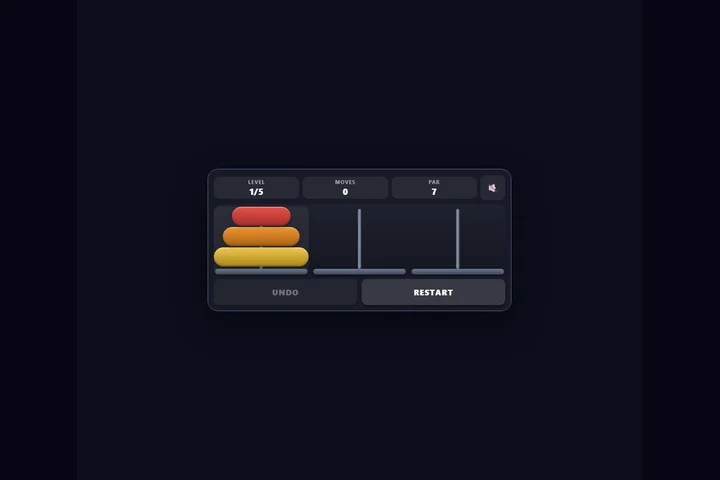 Tower of Hanoi game cover