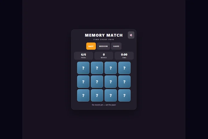 Memory Match game cover